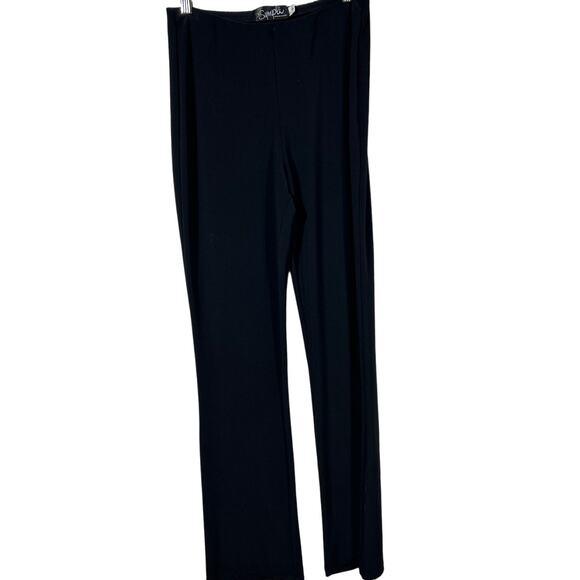 Sympli Pants 6 Black Pull On Straight Leg Made in Canada Minimalist Lightweight - Picture 1 of 9